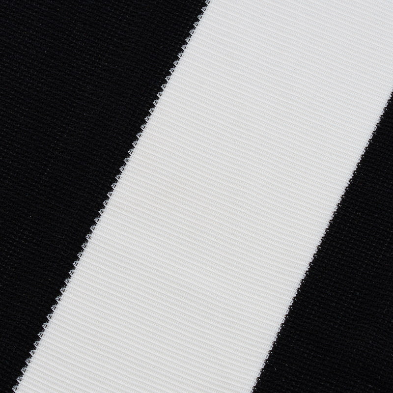 Fabrik Knit Warp Mesh Berjalur Hitam Dan Putih